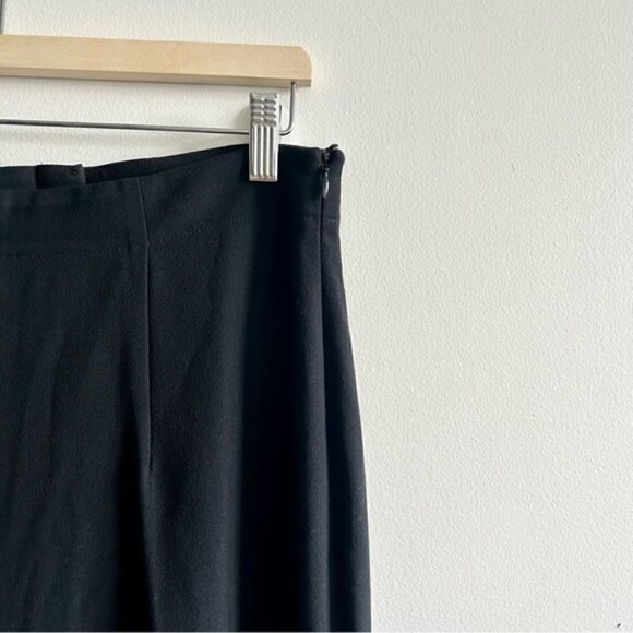 VINTAGE Escada Black Wide Leg Wool Blend Pants Size 40 - Picture 3 of 6